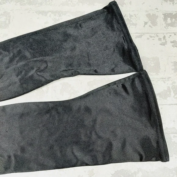 NEW Mackin J Satin Thigh High‎ Stocking Stiletto Black Over The Knee Boots K800 - Picture 10 of 13